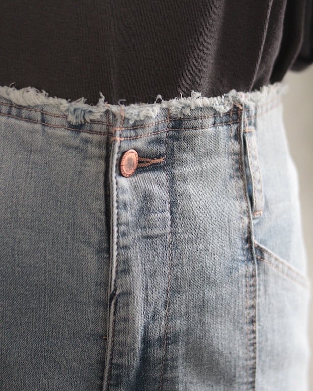 【hunch】ストレッチデニムワイドパンツ　(251249)