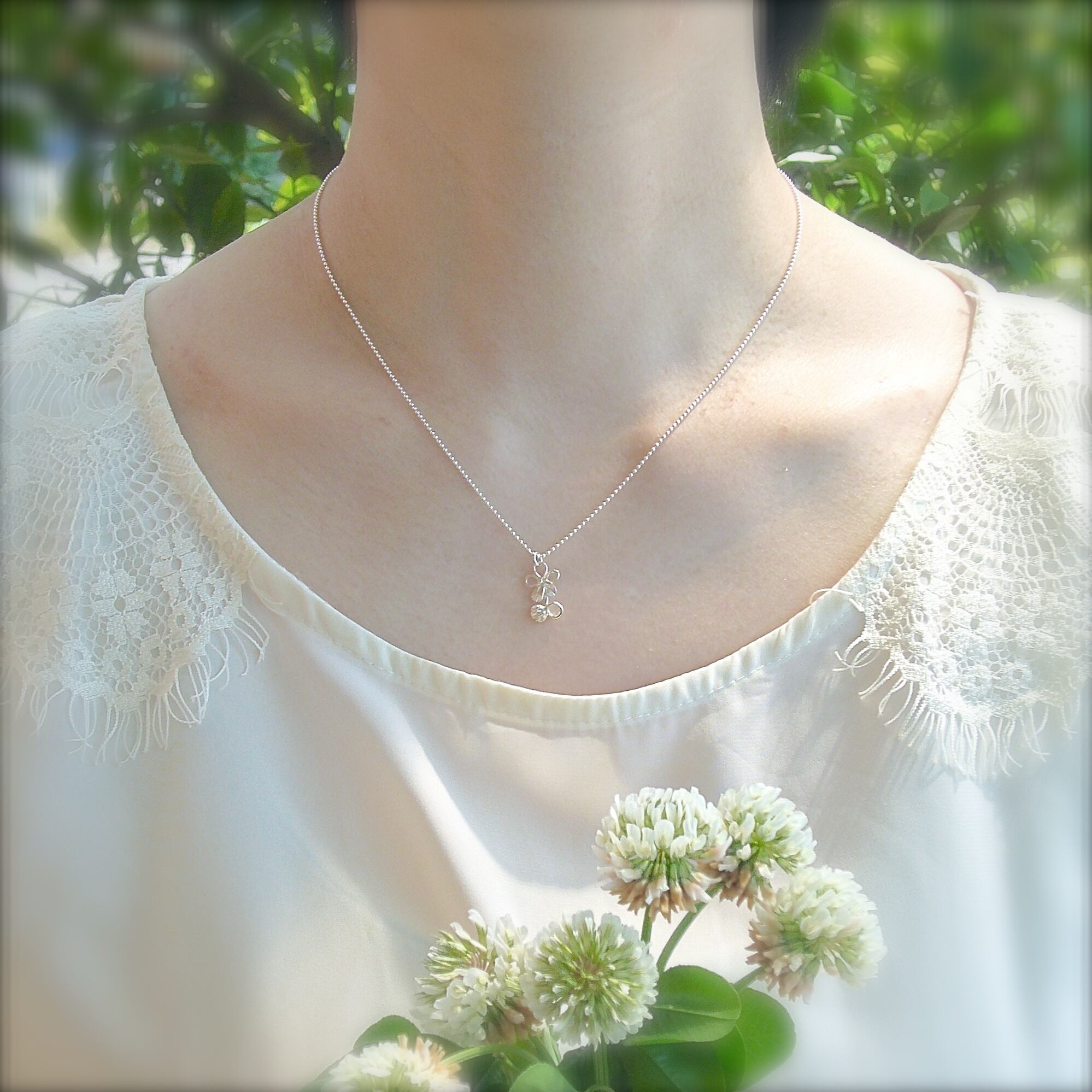 クローバー五つ葉ネックレス | MAMECO BIJOUX