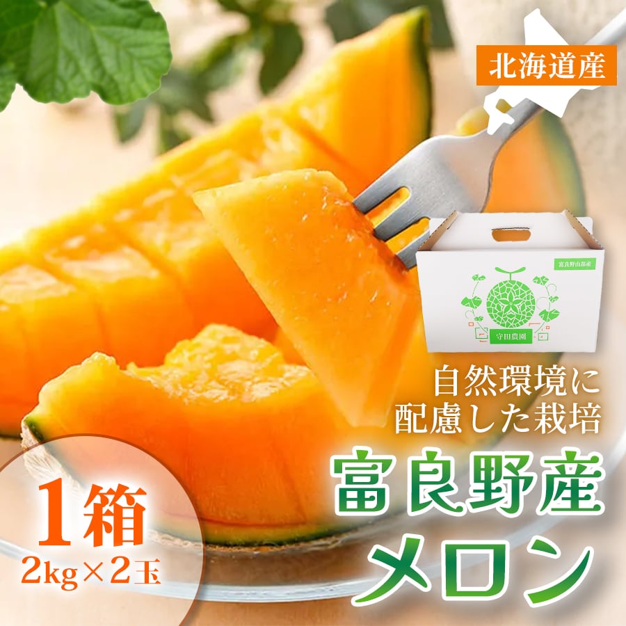富良野産メロン 特秀品 特大玉 2kg 1玉入り【7～8月頃発送予定