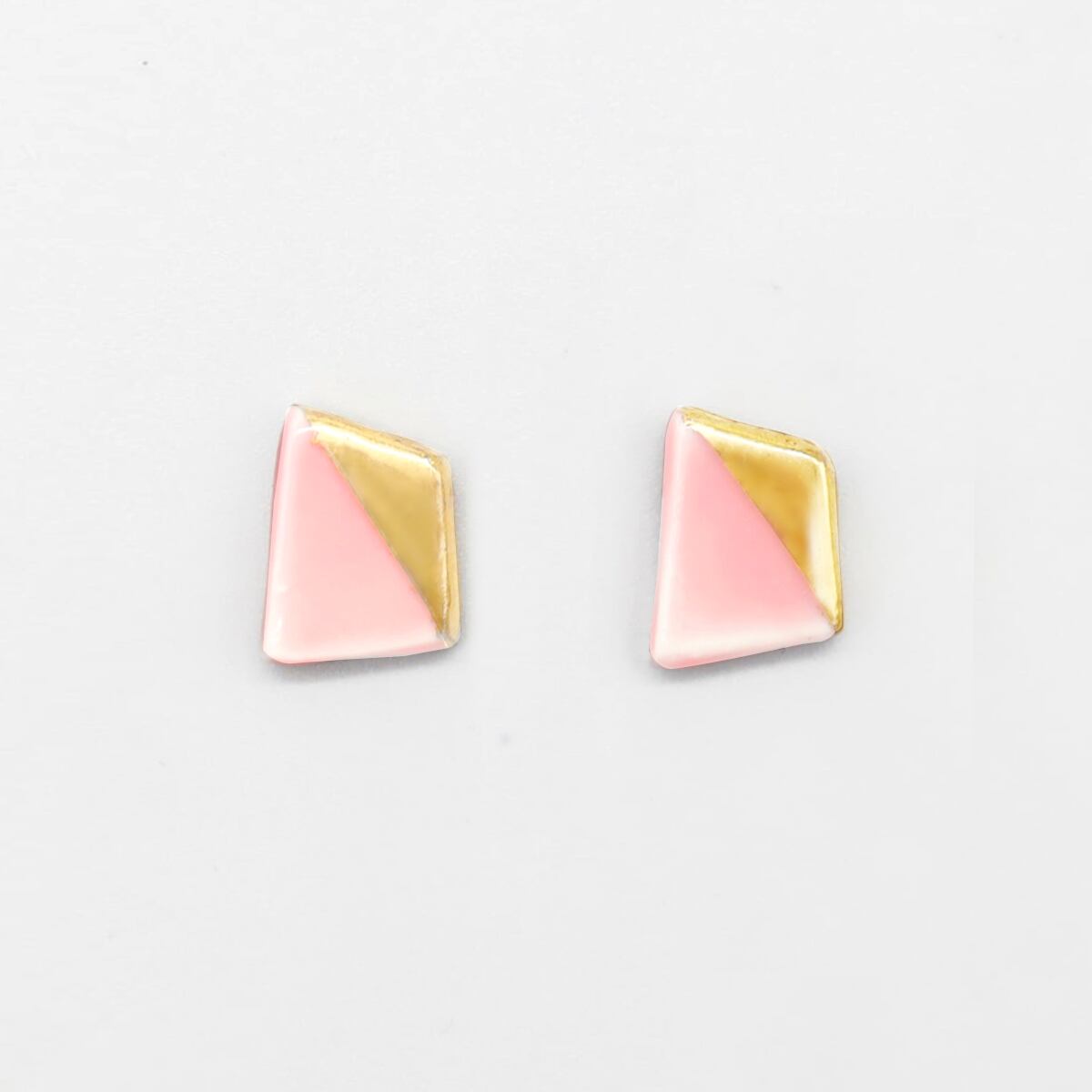 【eb2】Sサイズ 色釉 PINK イヤリング/ピアス/ノンホールピアス/樹脂ピアス