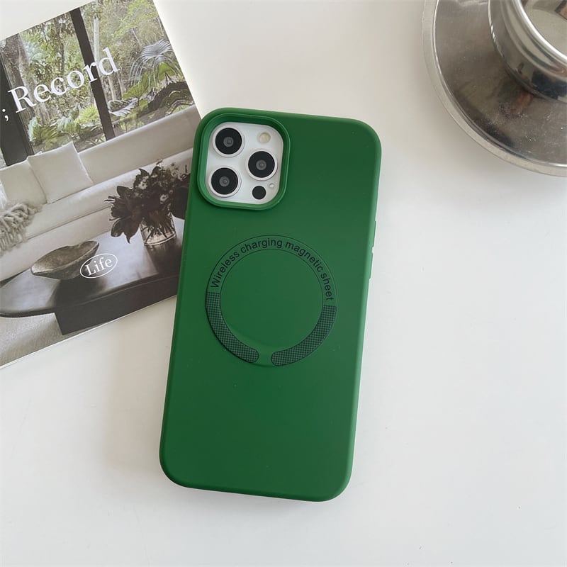 iPhone14 Pro Max/13/12ケース MagSafe対応 無地 磁石 シンプル