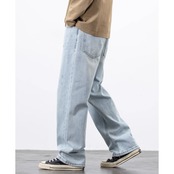 ワイドレッグ ストレートデニムパンツ af0123