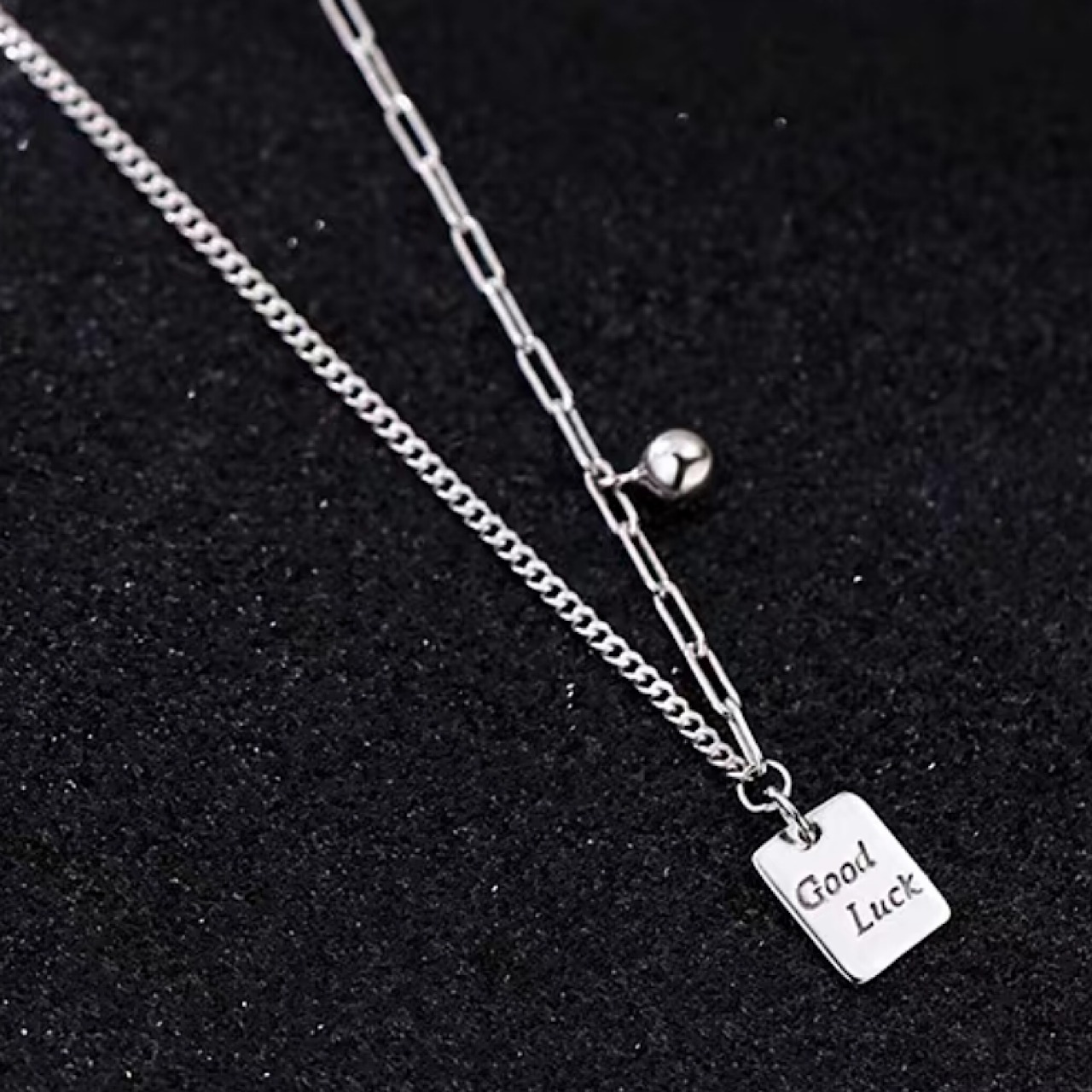 おしゃれ Good Luck シルバー ペンダント