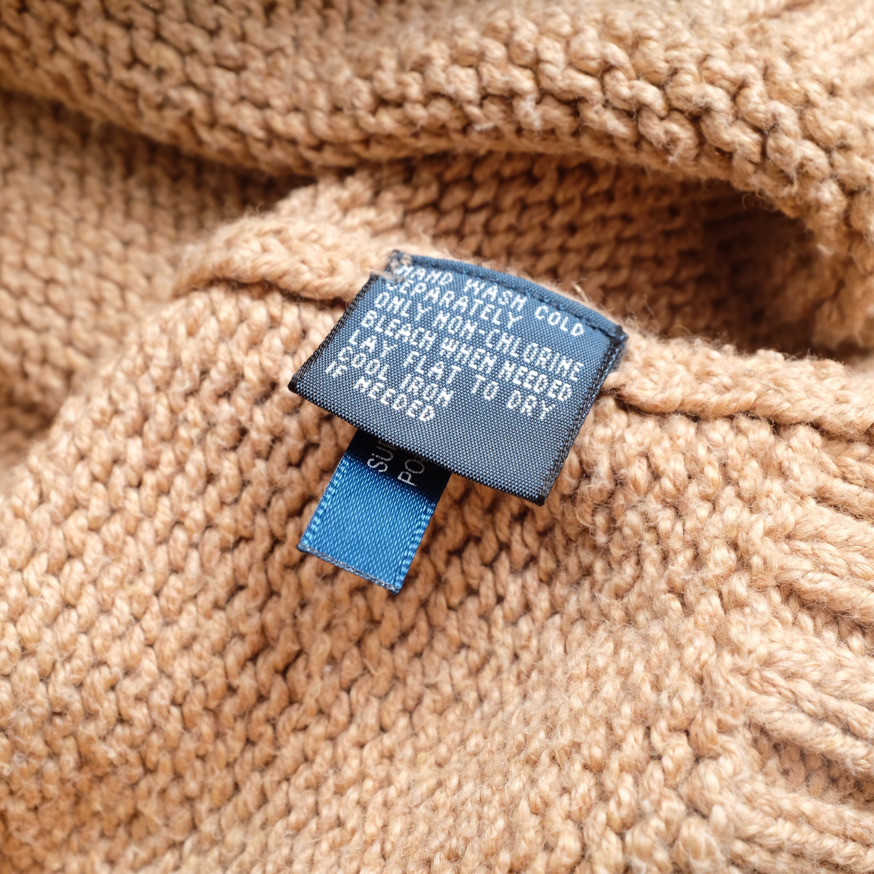 L.L.Bean ふわふわ ラムウール くるみボタン ニットカーディガン XL 