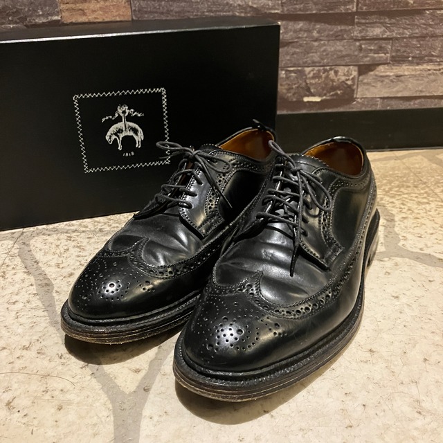 ALDEN×BLACK FLEECE WINGTIP LEATHER SHOES BLACK