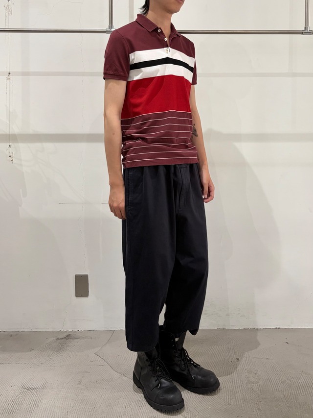 【Salvatore Ferragamo】switching border polo shirt