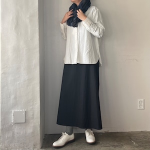 HAND ROOM WOMEN'S コットンヘンプ バンドカラーシャツ