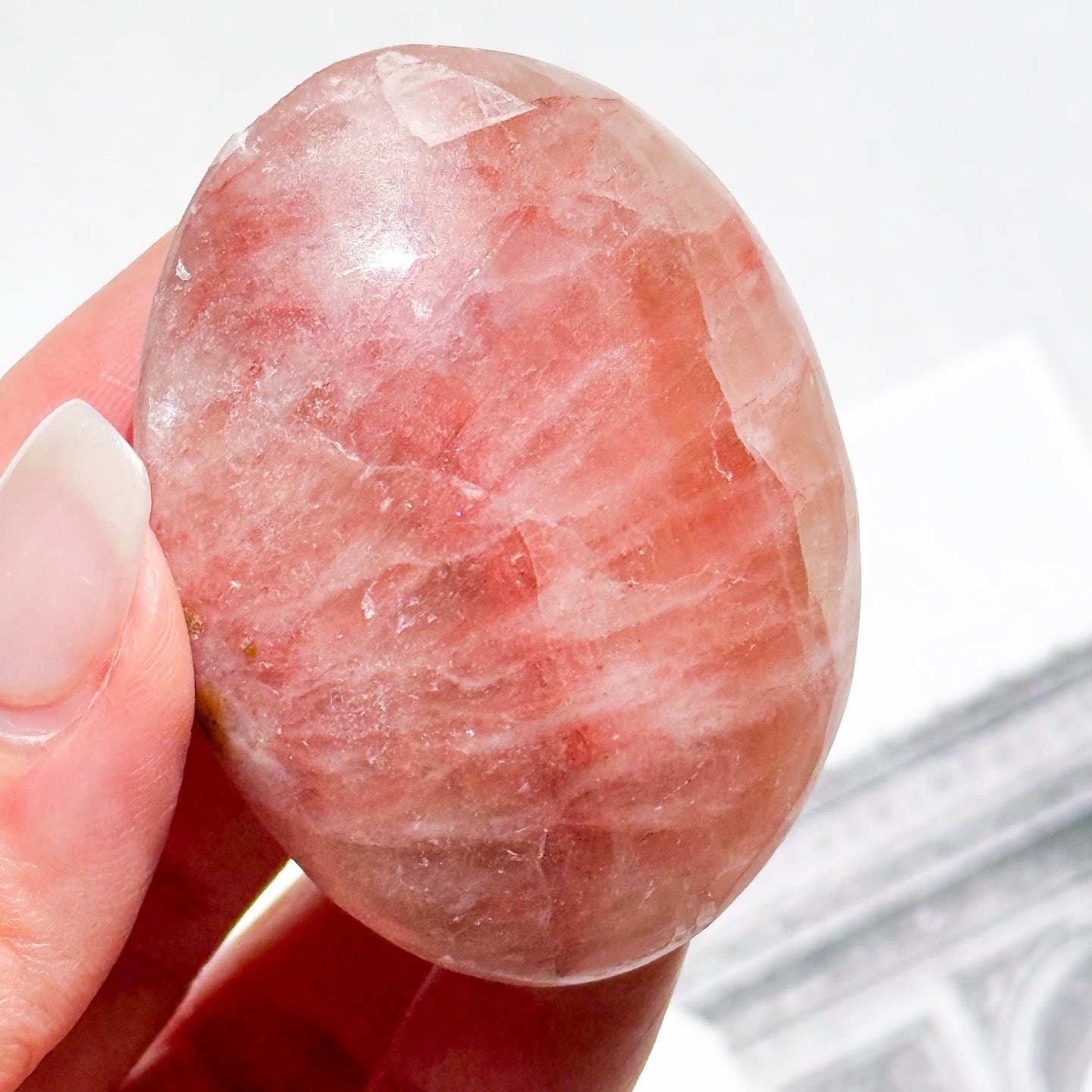 Rose Calcite Palm 4 ✧ ローズカルサイト | FLUXY - 天然石と鉱物のお