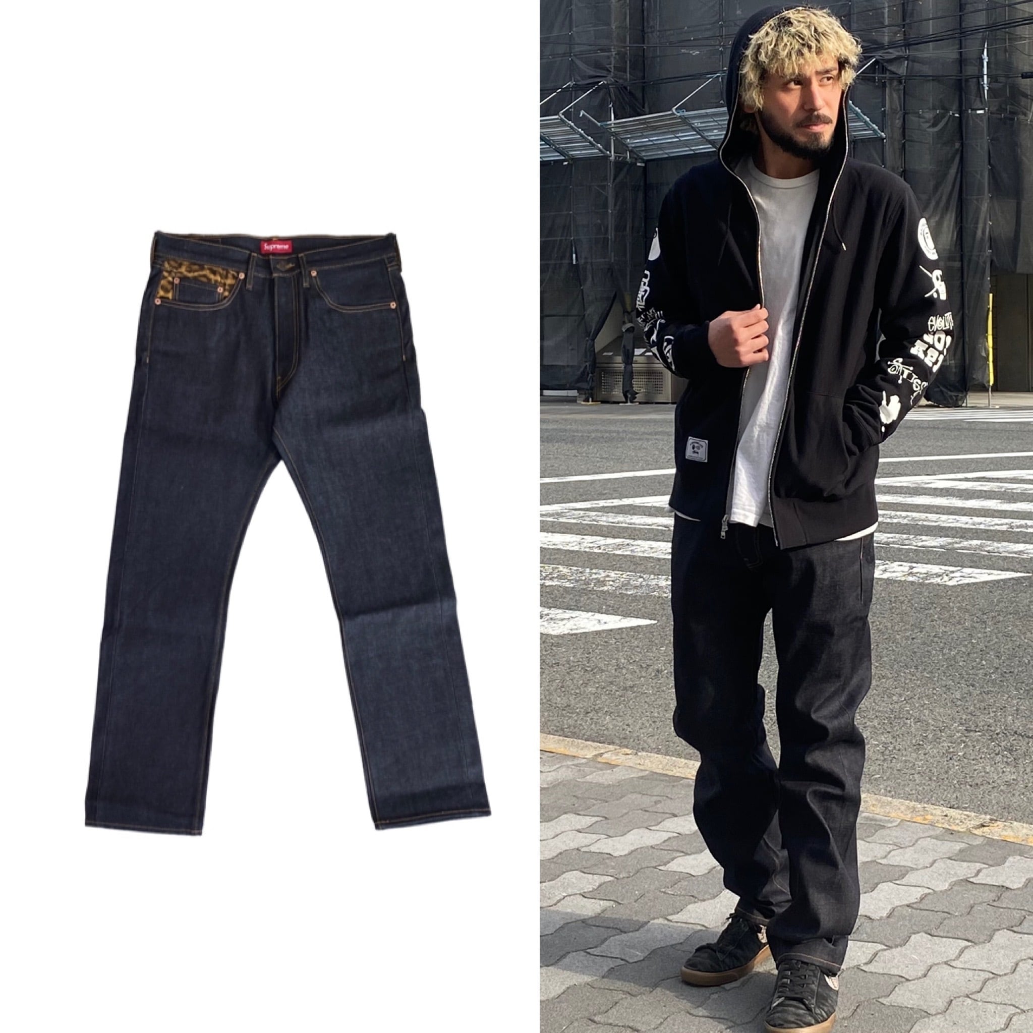 パンツsupreme×Levi's 505 レオパード　2012AW