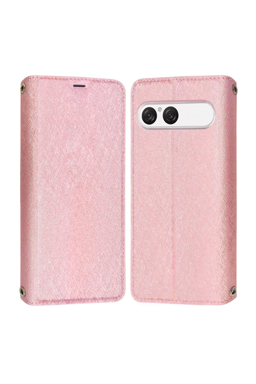 シズカウィル Xperia 10 vii 用 SO-52F 用 SOG16 用 ケース カバー 手帳型 スリム ケース ローズピンク 1個入り