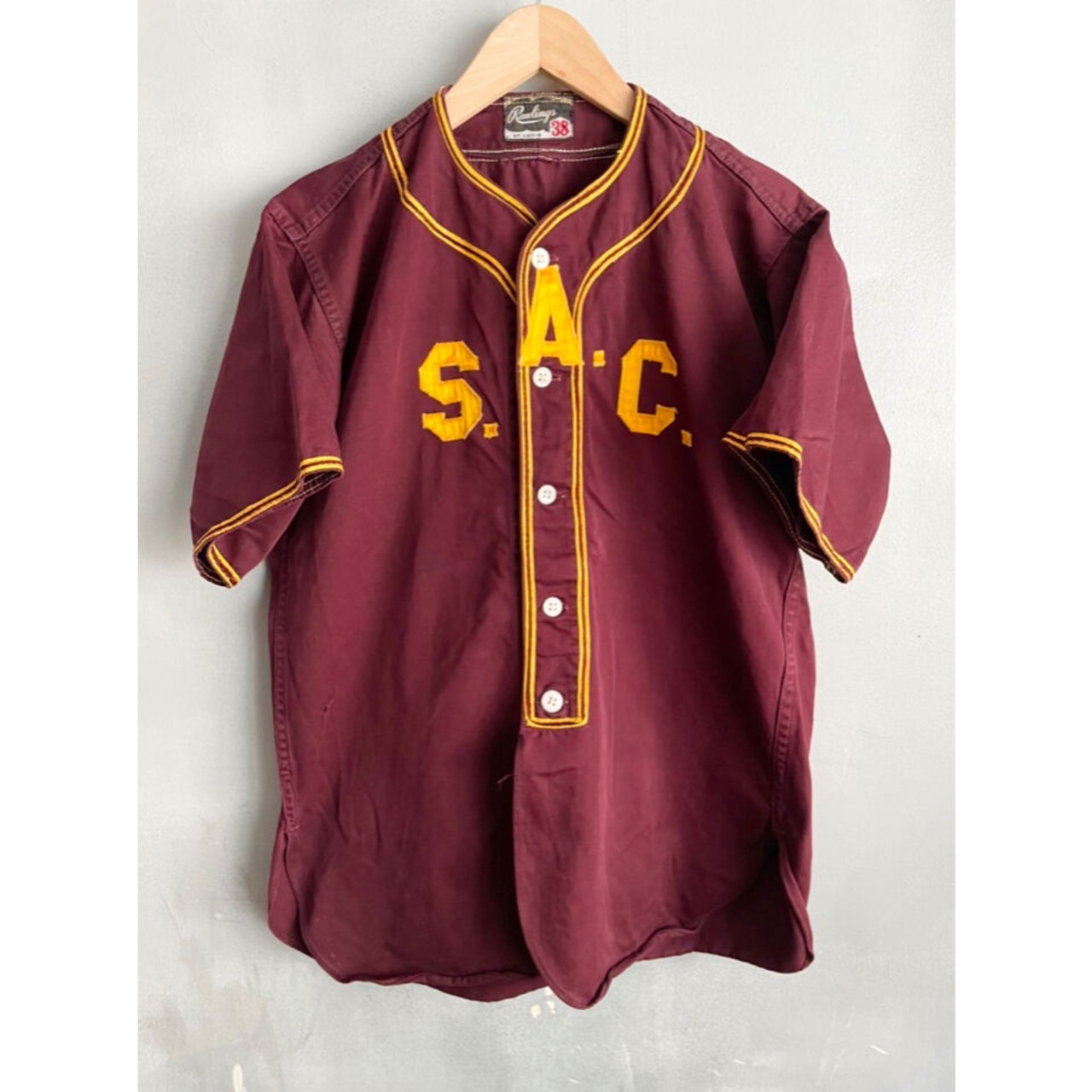 50s RawLings BASEBALL SHIRT Size 38_2