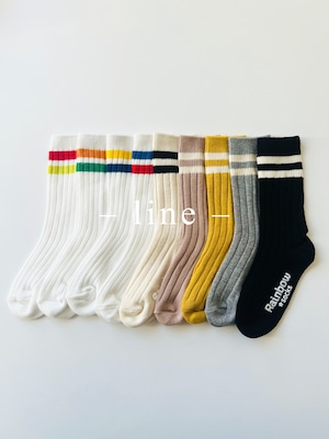 ラインリブカラー　free socks（14〜23cm）3470