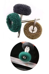 YFFSFDC リューター繊維バフ 繊維バフ リューター 4色繊維バフ ホイール ナイロン トリルビット ドリル 布ブラシ 布ブラシホイール 研磨用バフ 研磨 剤 電動 ドリル ルーター ビット 混合色4種 2.35mm軸 20個入り