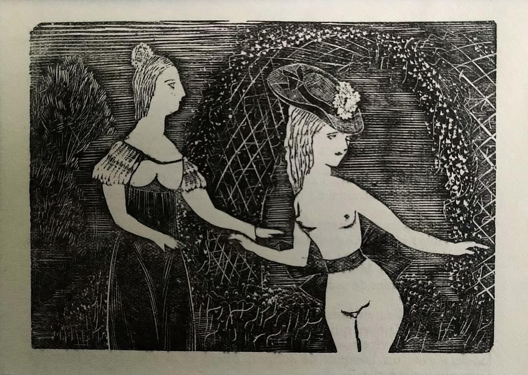 藤田嗣治のオリジナル木版画・１９２５年製作 本物保証 | Heart art ...