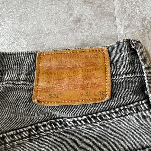 【W31 L32】 levi's ブラック リーバイス 501 ビックE 詳細写真3
