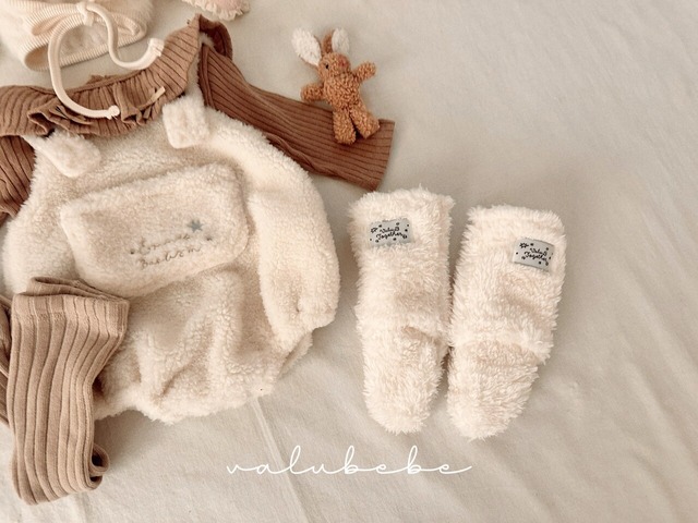 [即納12M/18M]《valubebe》Kuu tumble suspender suit (baby) 17 cream