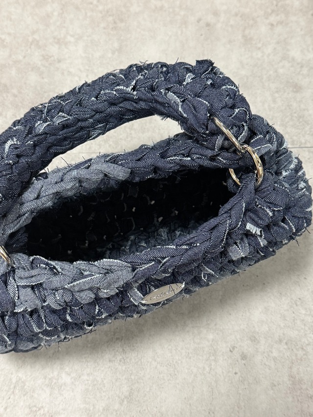 《1点もの》angle denim bag /midnight blue