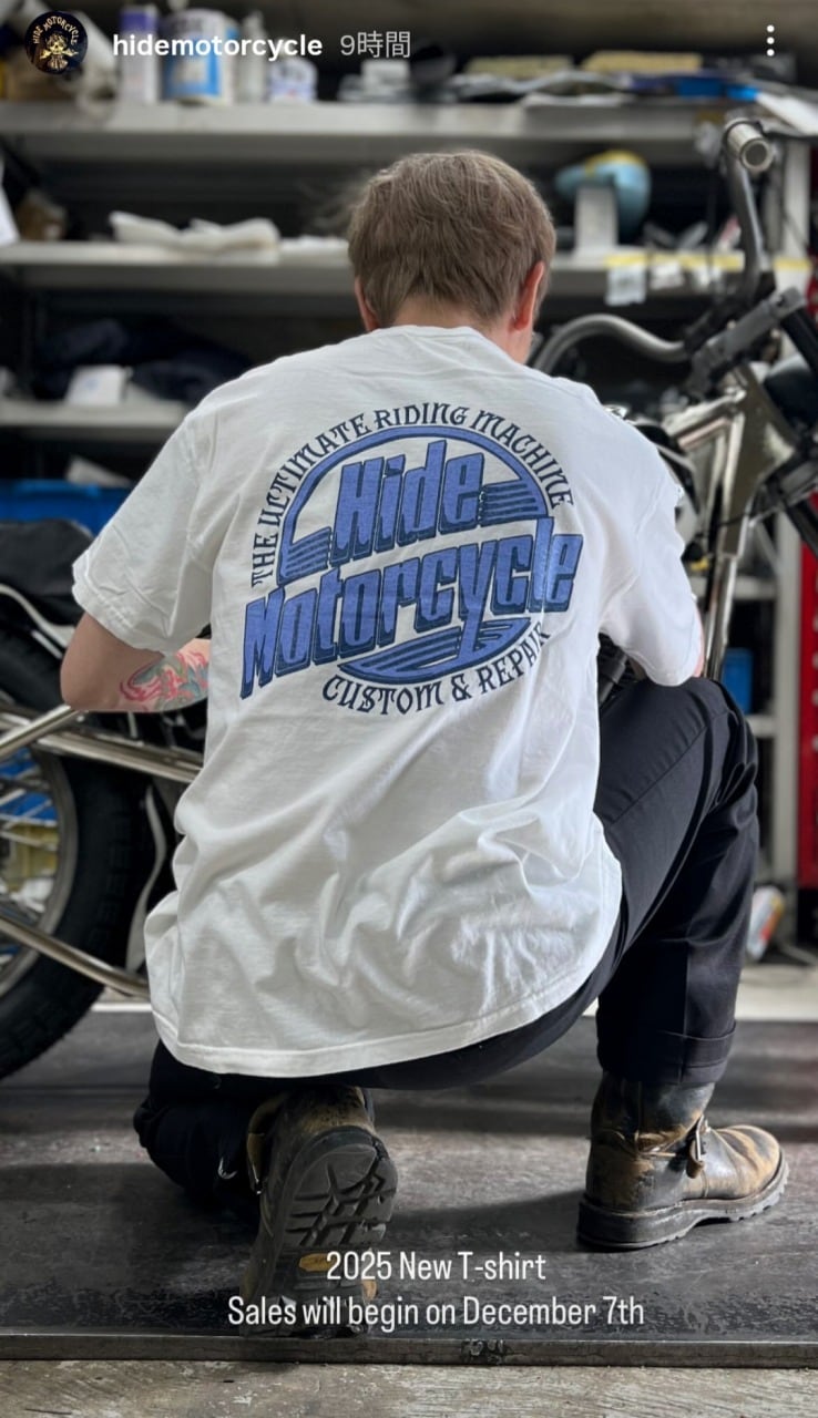 トップス Hide HIDE MOTORCYCLE : LOGO T-SHIRTS | Gusset