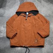 layered design foodie nylon fleece jacket