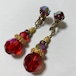 Vintage Red Bijoux Dangle Earrings