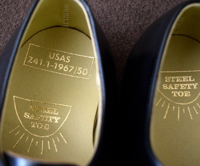 DEAD STOCK 60s STEEL TOE WORK SHOES 8EEE