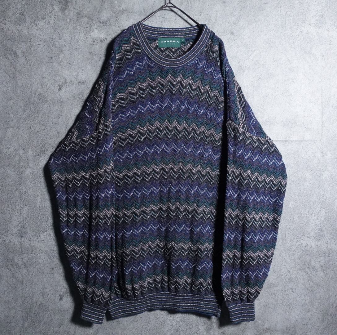 “TUNDRA” Multicolor Zigzag Design Knit