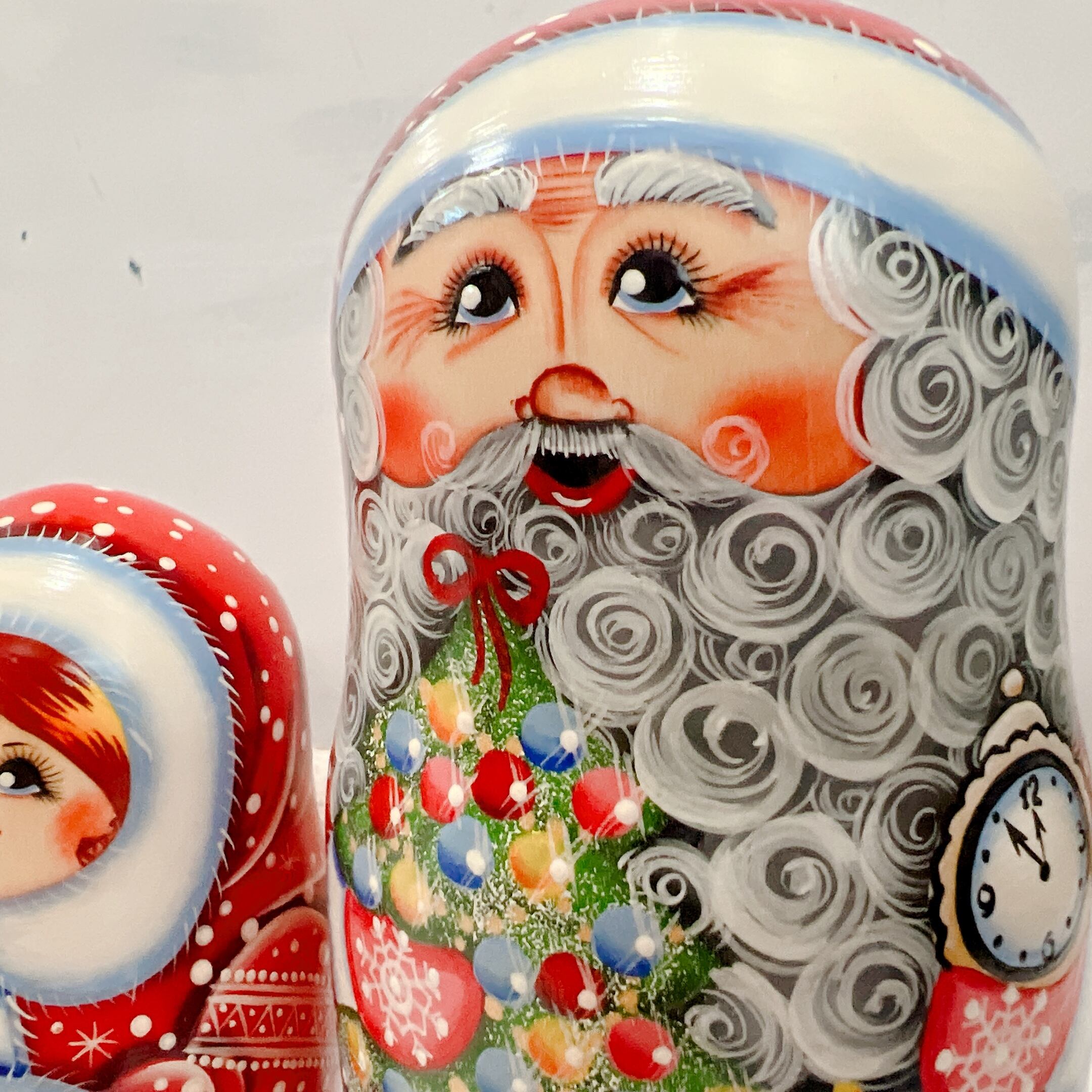 ロシア マトリョーシカ サンタクロース ロシアクリスマスマーケット　ロマノフ フッチェンロイター ヴィンテージ サンタクロース 陶器の