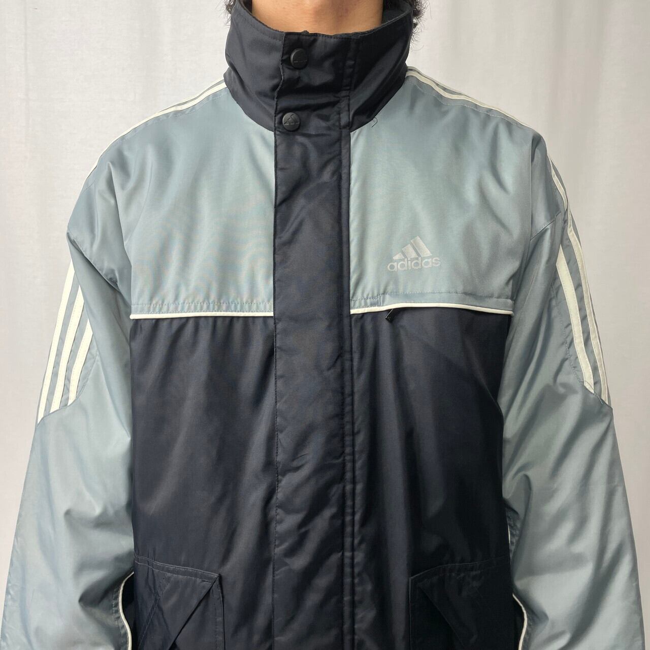 00年代 adidas アディダス ナイロンジャケット 中綿入り メンズL相当