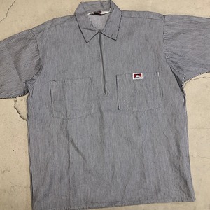 ⊕BEN DAVIS HICKORY HALF-ZIP S/S SHIRT