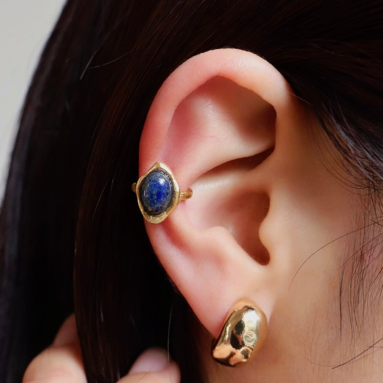 SV925 Lapis Lazuli Earcuff(matgold)