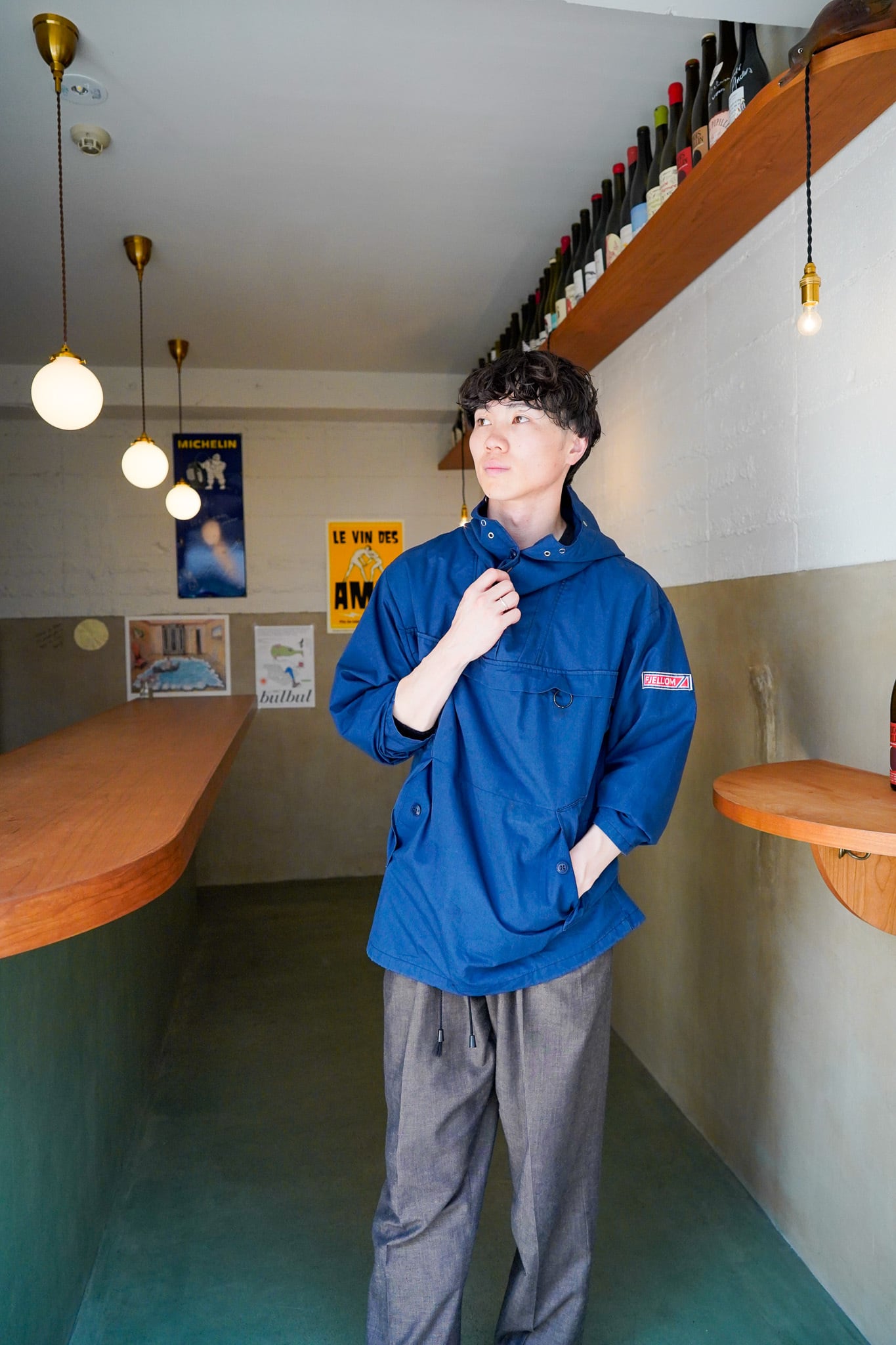 【1970s】"Fjelljom, Made in Norway" Pullover Cotton & Polyester Alpine Anorak / 6-120