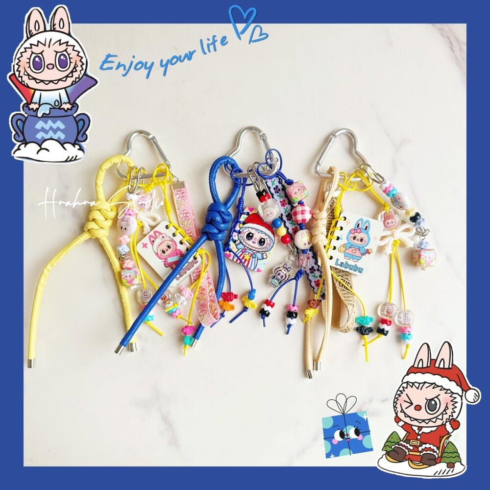 Labubu ラブブ キーホルダー 可愛いチャーム バッグチャーム 掛け飾り プレゼント 誕生日 アクセサリー 豊富 日常 可愛い ポップマート