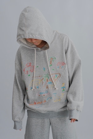 【osakentaro】embroidery hoodie