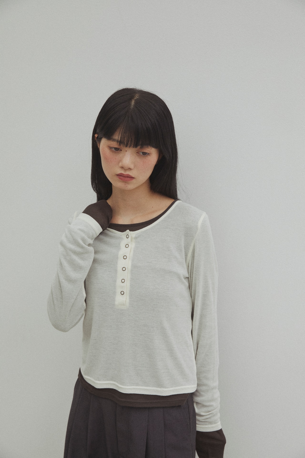 DU250727 Layered Bicolor Tops