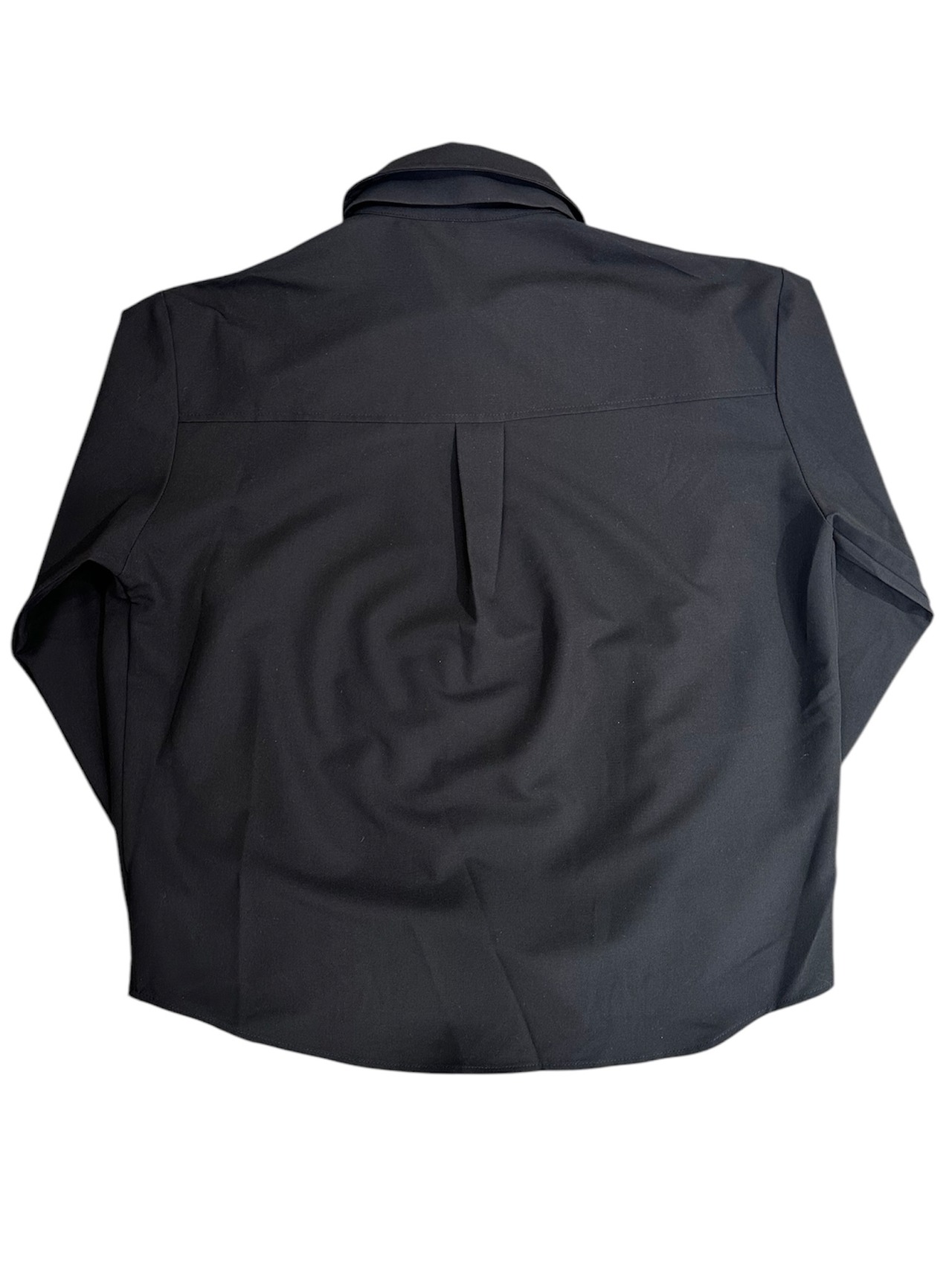 【ALUDEOSAKA】silver button necktie shirt(ブラック） [サイズ: F] [カラー: black]