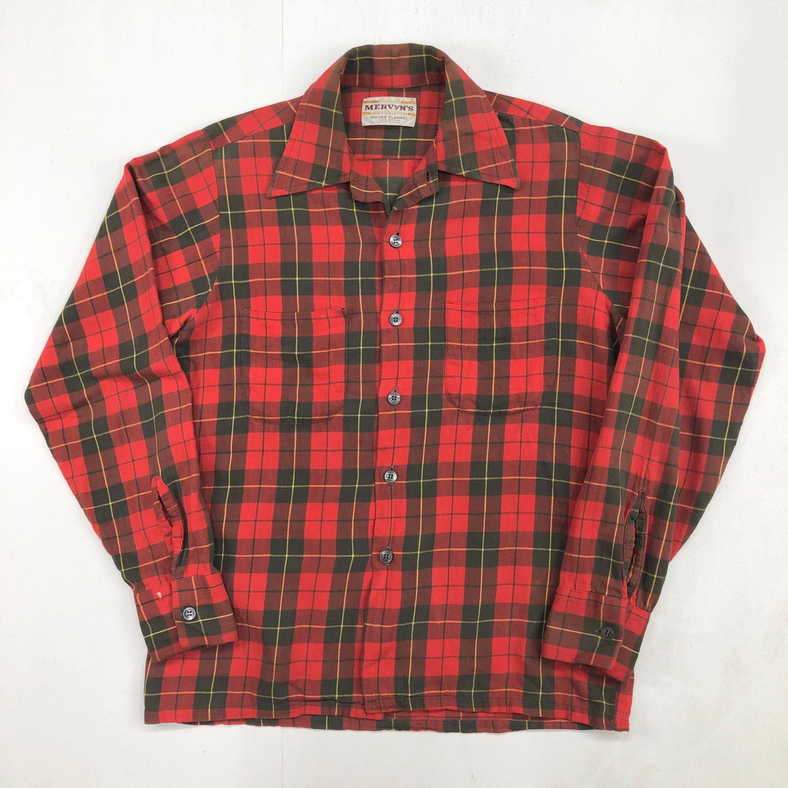MERVYN'S WOVEN FLANNEL マービンズ 70年代 USA製 タータンチェック柄
