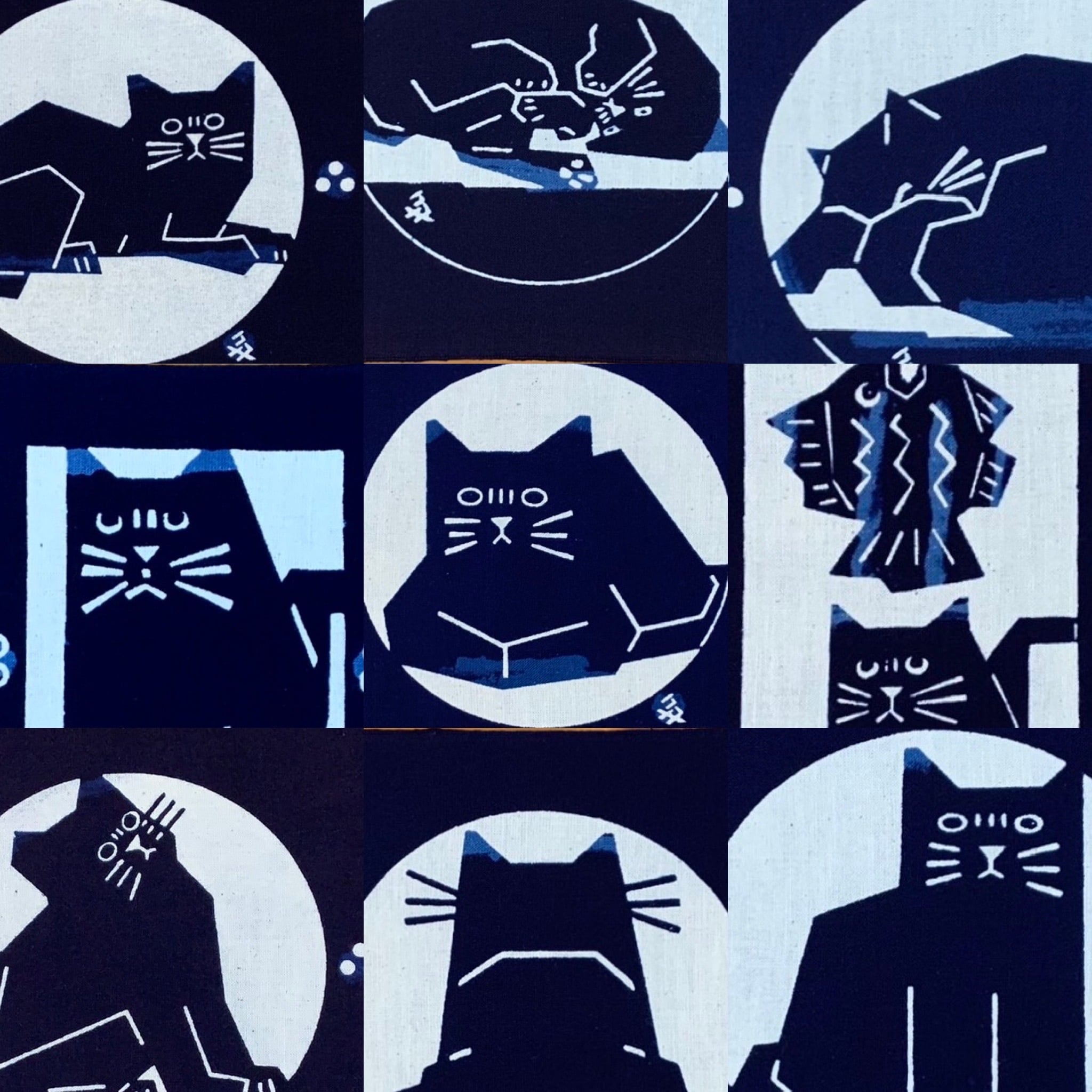 小判 ランチョンマット 猫#4〜#6 | katazome-takada