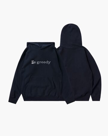 embroidery brand name hoodie gray | PAY ID