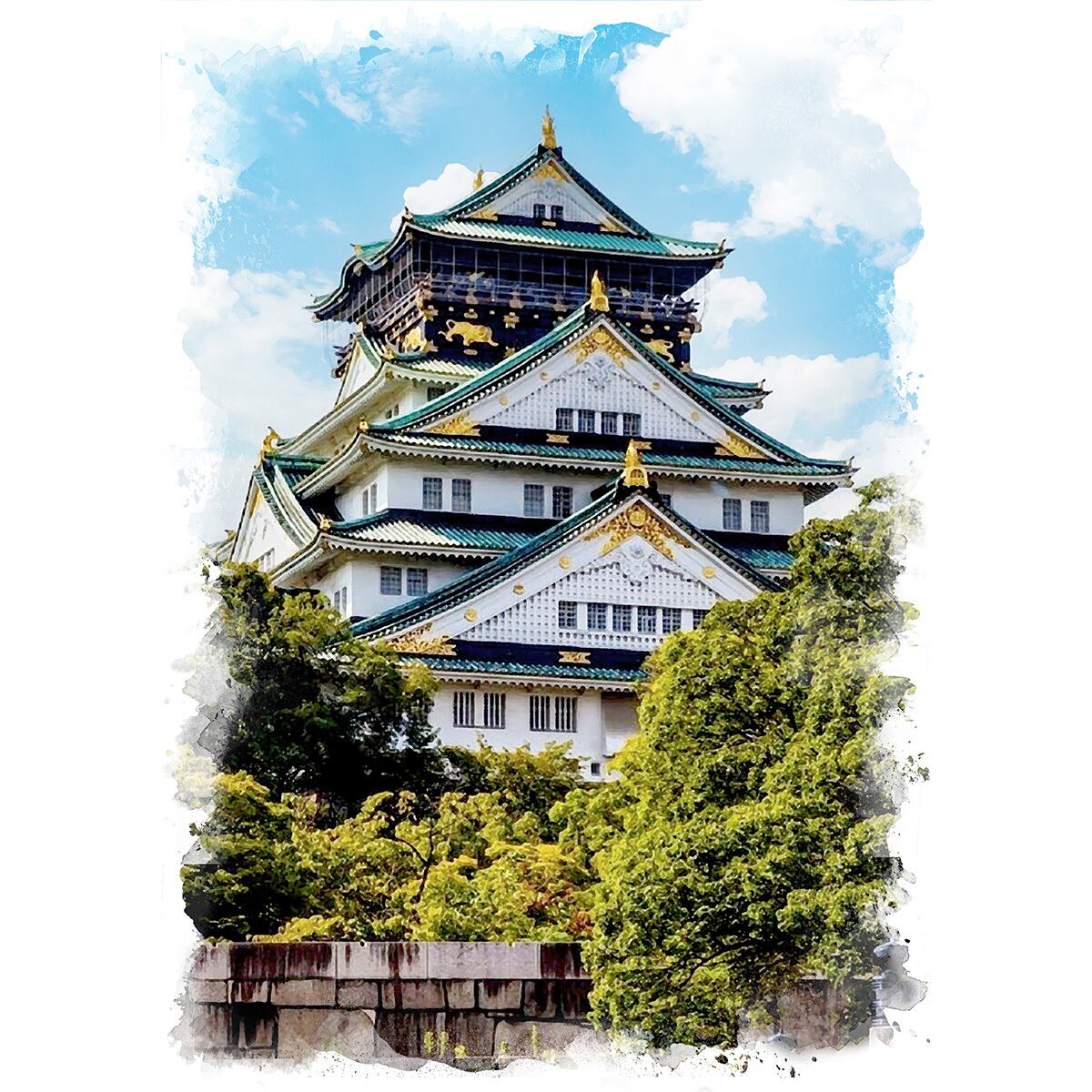 絵画 城の絵　風景画 11a7ce1be004b6c646636e4f0e0379