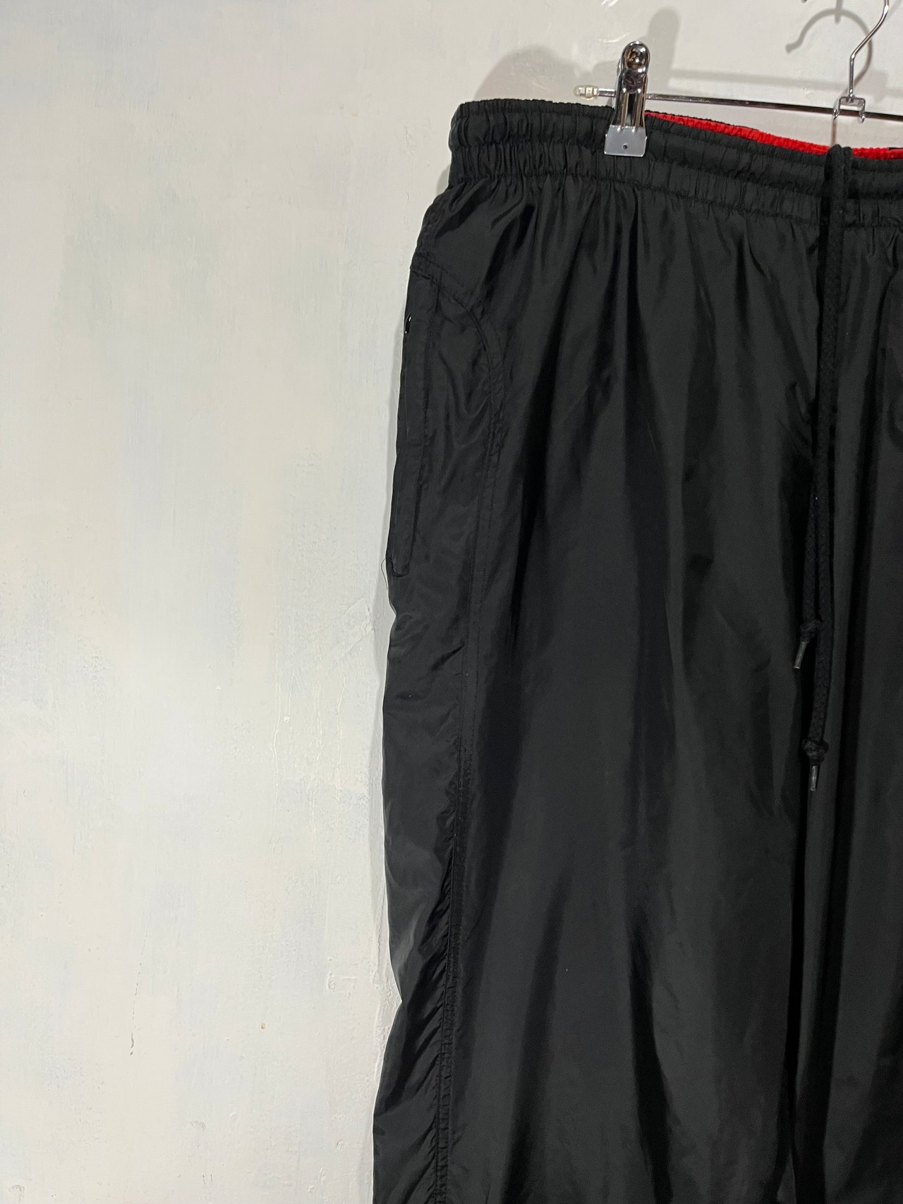 90's Nike Nylon Pants【L】(Black)