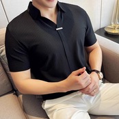 v-neck short sleeve polo shirt 00290