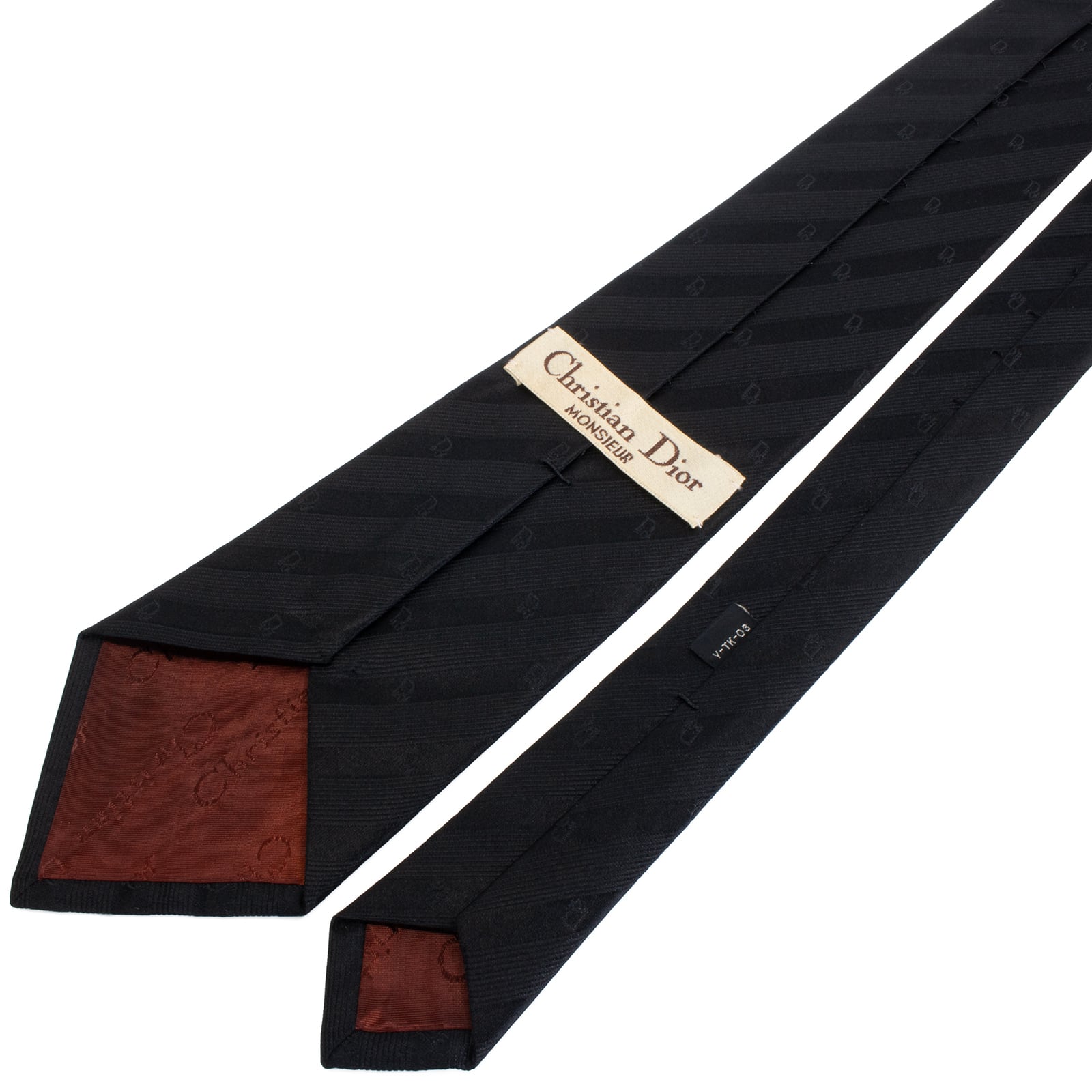 送料無料 ディオール ネクタイ レギュラータイ ジャガード シルク 黒