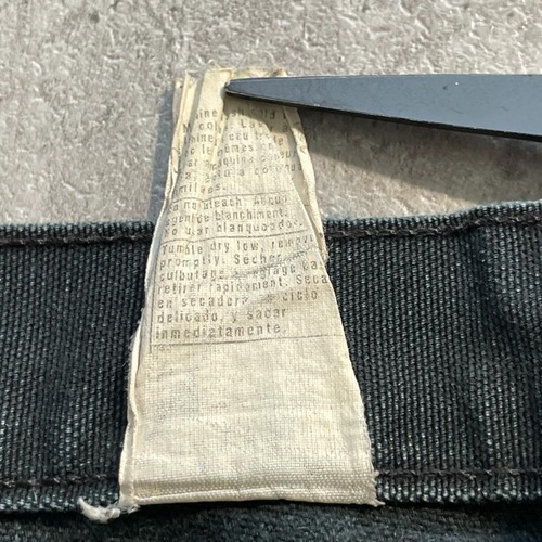 USA製 ブラック ダブルニー Carhartt B01 BLK 38×30 詳細写真12