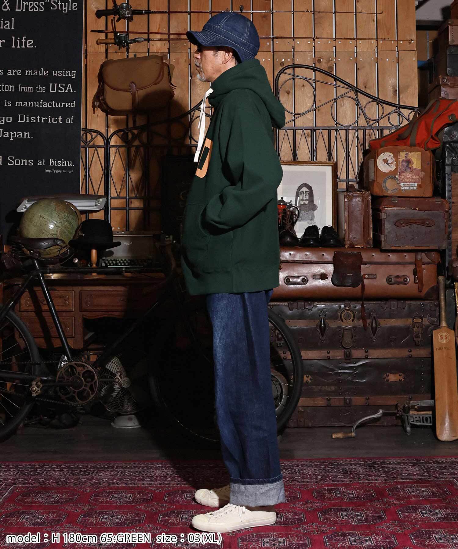 Last One】80 SWEAT PARKA PT college ハチマルスウェットパーカー