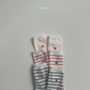【予約】st love socks 3set / digreen