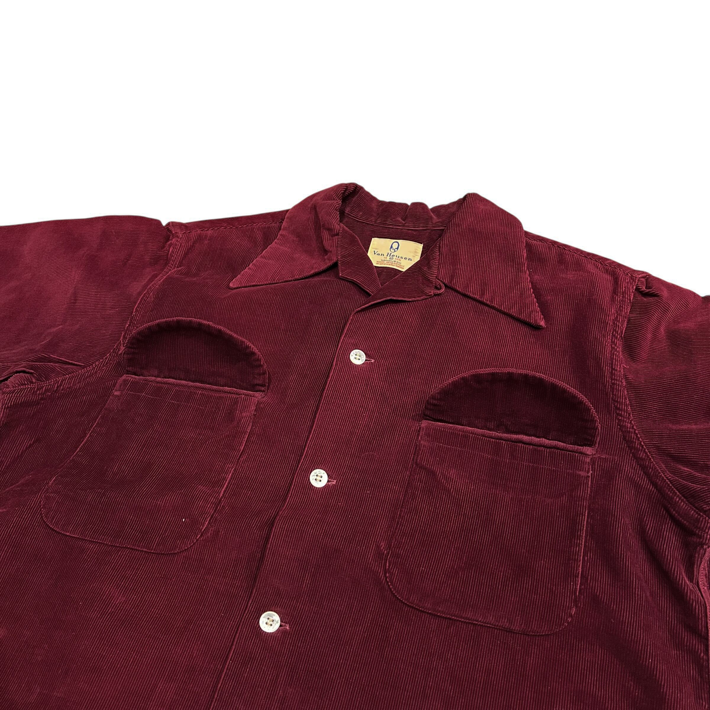 50's Van Heusen Open Collar Corduroy Shirt M / ヴァン 50's Van Heusen Open Collar Corduroy Shirt M / ヴァン