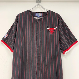 NBA BULLS used baseball shirt size:L S1