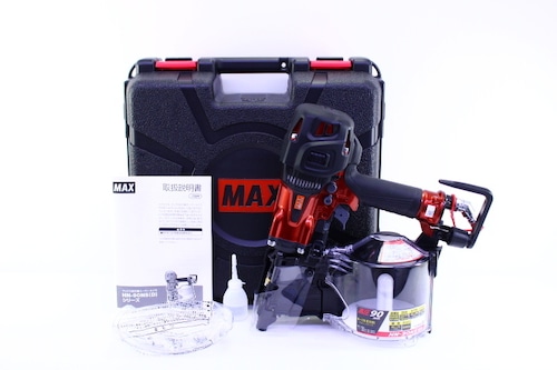 ●未使用 MAX マックス HN-90N5(D)-R 高圧釘打ち機 90mm スーパーネイラ エアロスター マイスターレッド【10686610】