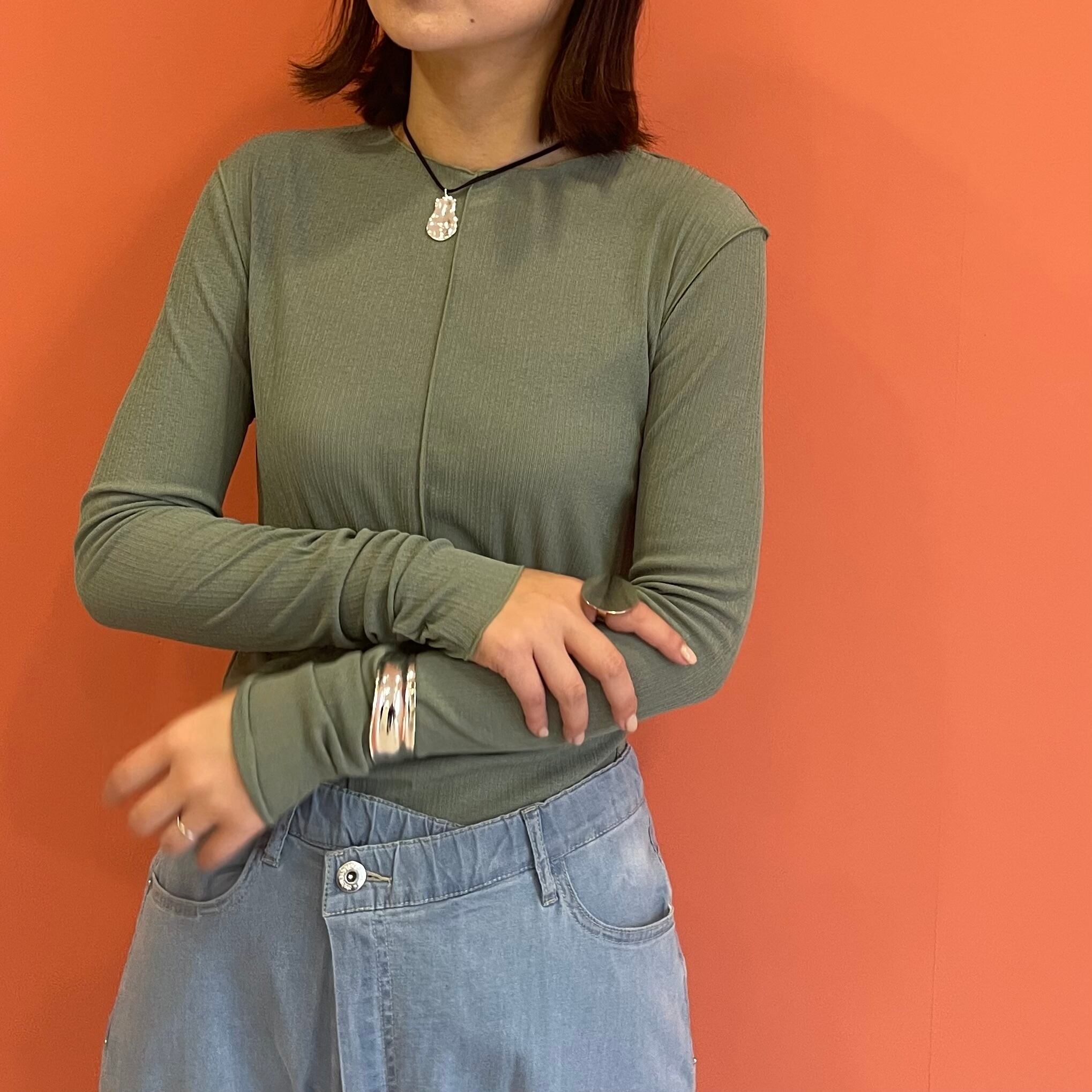 シアーカットソーTシャツ