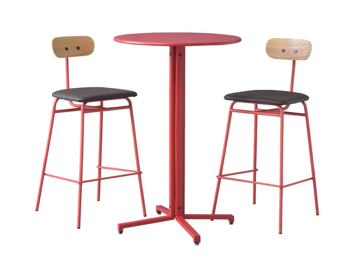 スチール素材 60×60 ハイテーブル【3カラー】 | カフェテーブル&チェア